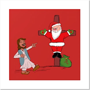 jesus santa joke Posters and Art